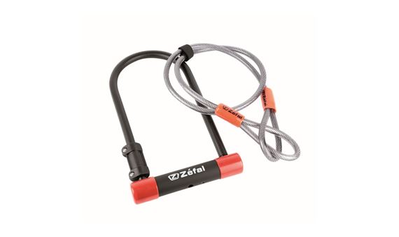 CANDADO ZEFAL U ACERO 13 MM + CABLE 10 MM X 120 CM